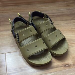 CROCS Green Velcro Sandals